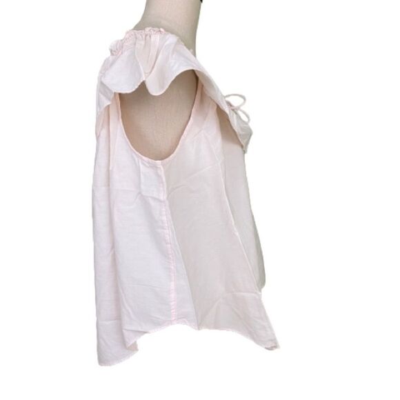 Free People Far Out Ruffle Top Baby Pink - Size XS - Picture 4 of 6